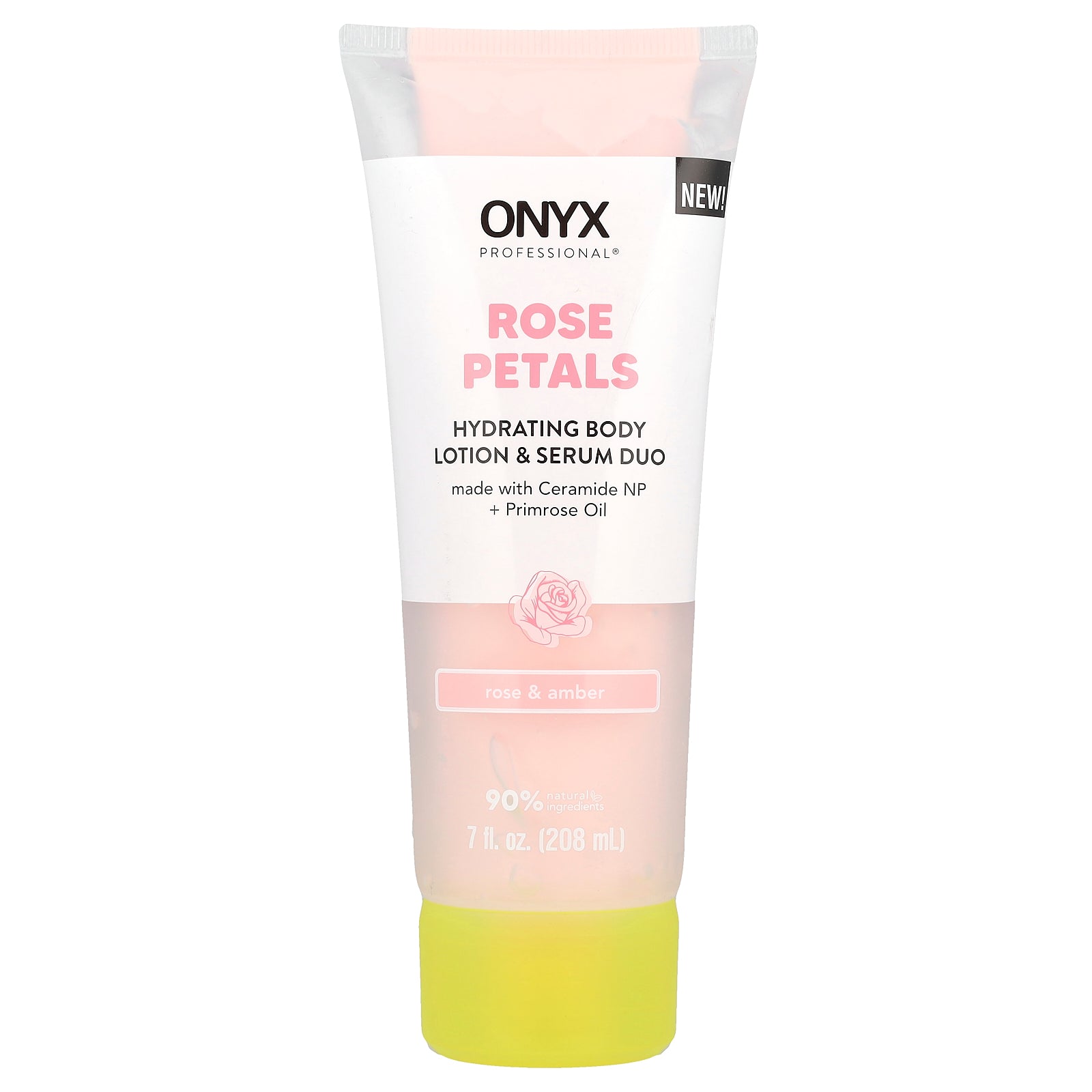 Onyx Professional, Rose Petals, Hydrating Body Lotion & Serum Duo, Rose & Amber, 7 fl oz (208 ml)