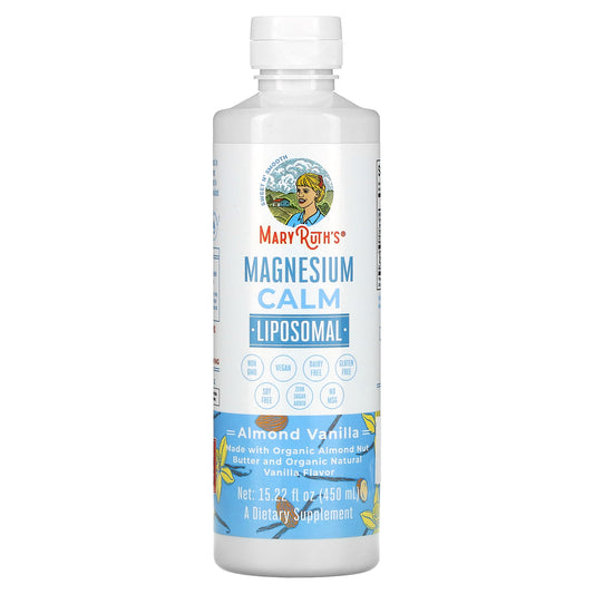 MaryRuth's, Magnesium Calm Liposomal, Almond Vanilla, 15.22 fl oz (450 ml)