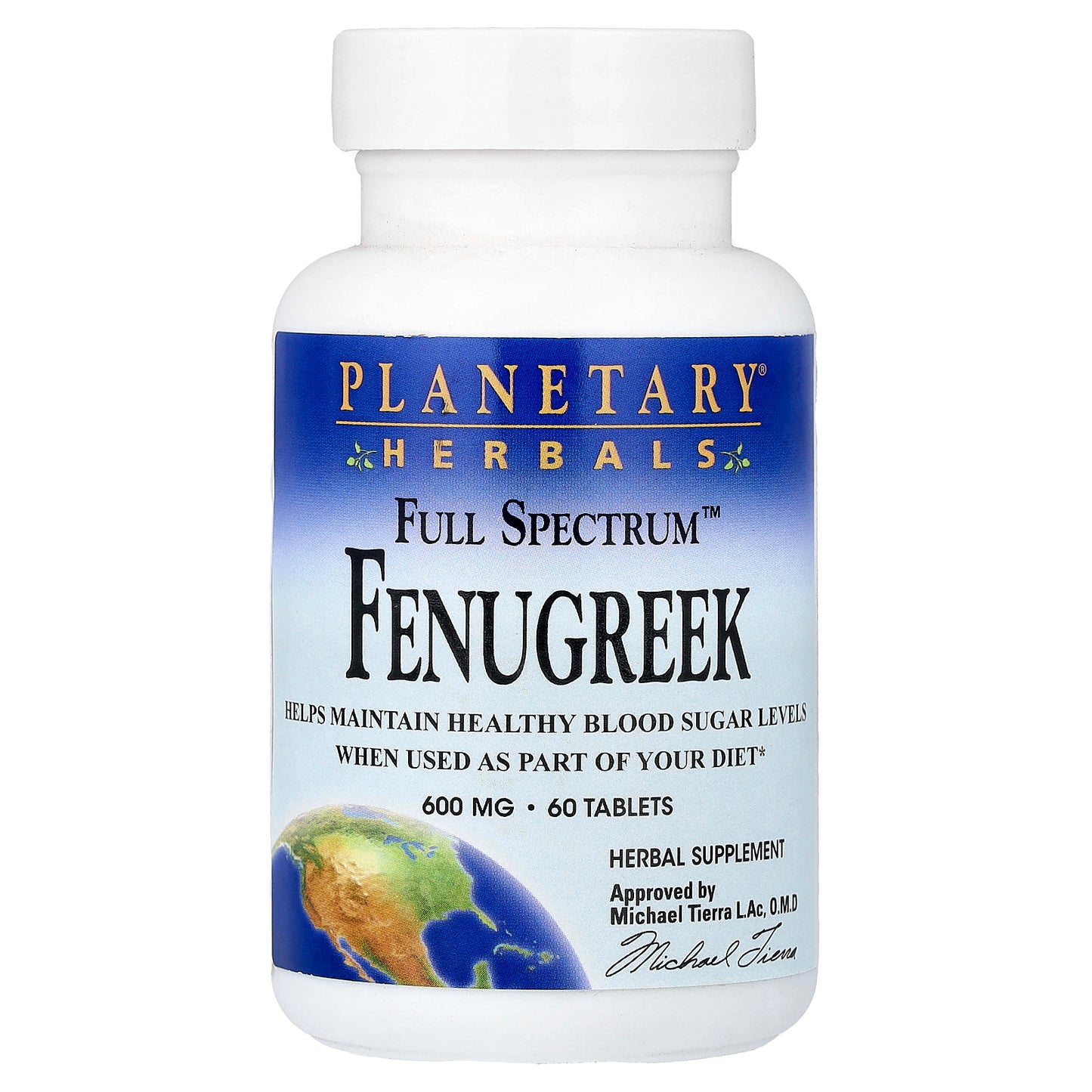 Planetary Herbals, Full Spectrum™, Fenugreek, 600 mg, 60 Tablets