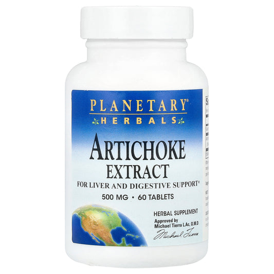 Planetary Herbals, Artichoke Extract , 500 mg, 60 Tablets