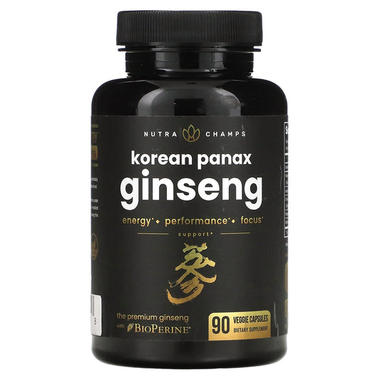 NutraChamps, Korean Panax Ginseng, 90 Veggie Capsules