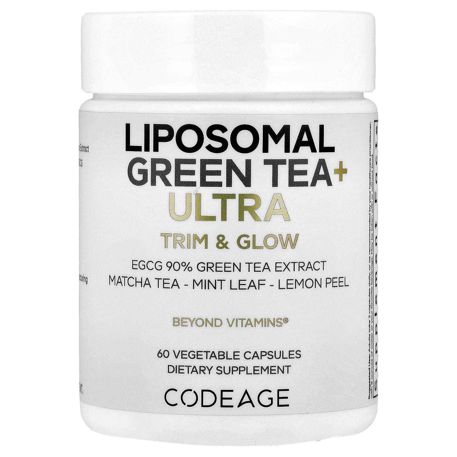 Codeage, Liposomal Green Tea+ Ultra Trim & Glow, 60 Vegetable Capsules