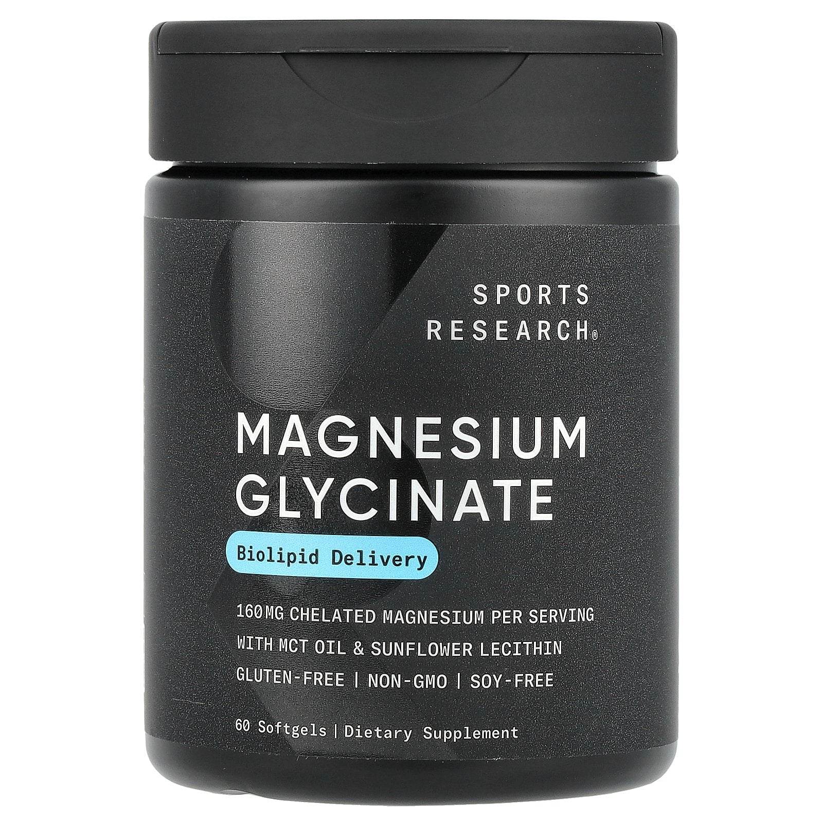 Sports Research, Magnesium Glycinate, 60 Softgels (80 mg per Softgel)