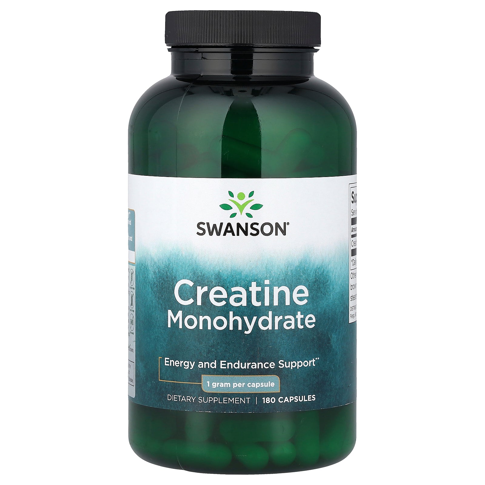 Swanson, Creatine Monohydrate, 1 g, 180 Capsules