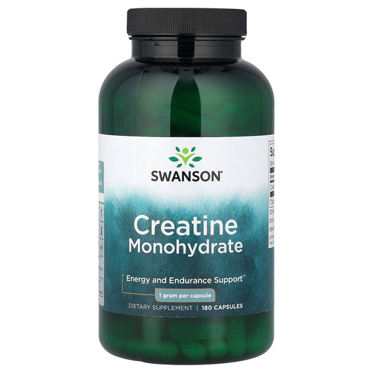 Swanson, Creatine Monohydrate, 1 g, 180 Capsules