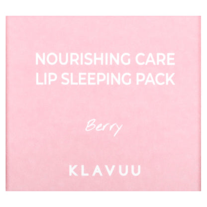 KLAVUU, Nourishing Care, Lip Sleeping Pack, Berry, 0.70 oz (20 g)