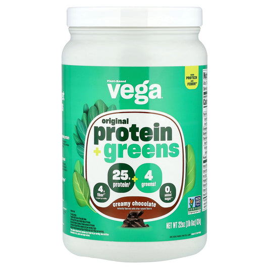 Vega, Original Protein + Greens, Creamy Chocolate, 1 lb 6 oz (624 g)