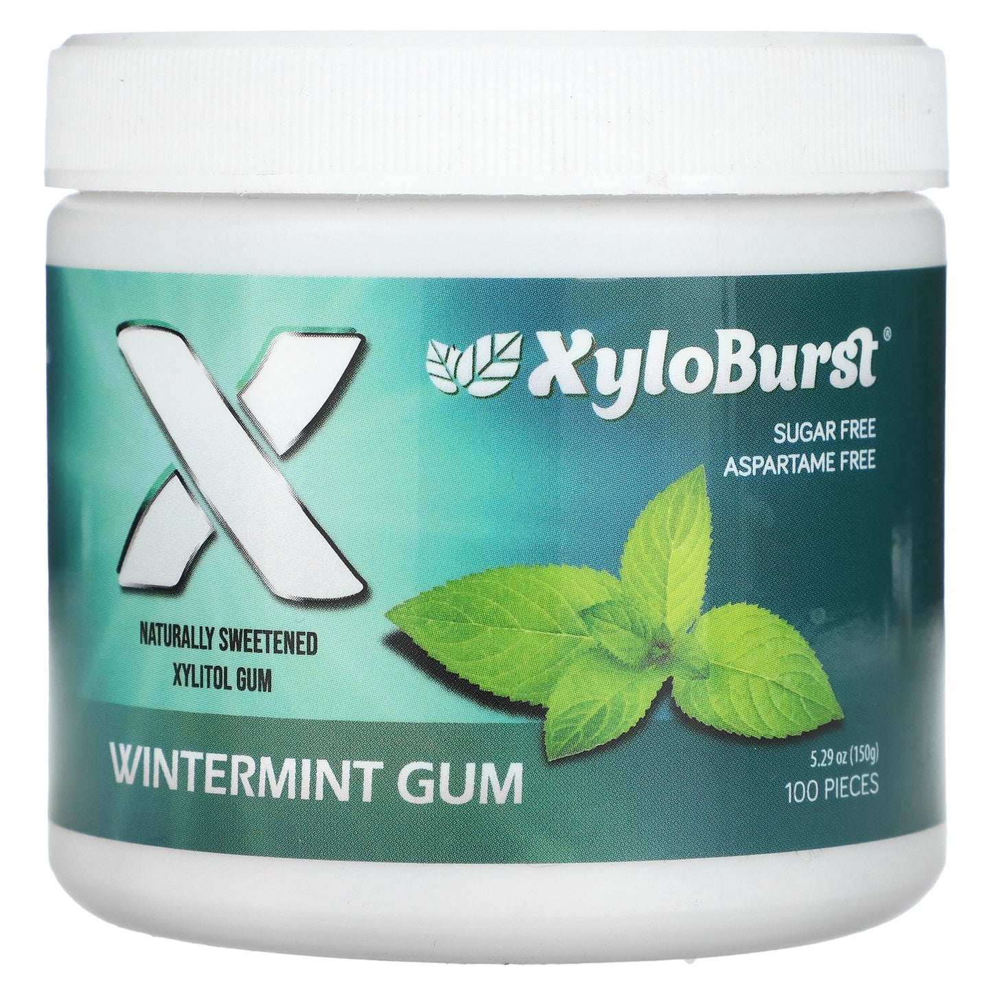 Xyloburst, Xylitol Gum, Wintermint Gum, 100 Pieces, 5.29 oz (150 g)
