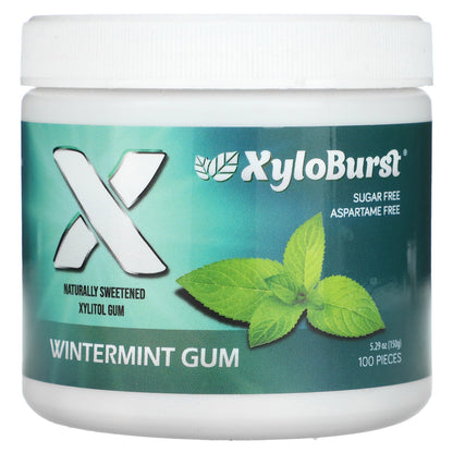 Xyloburst, Xylitol Gum, Wintermint Gum, 100 Pieces, 5.29 oz (150 g)