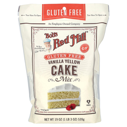 Bob's Red Mill, Vanilla Yellow Cake Mix, Gluten Free, 19 oz (539 g)
