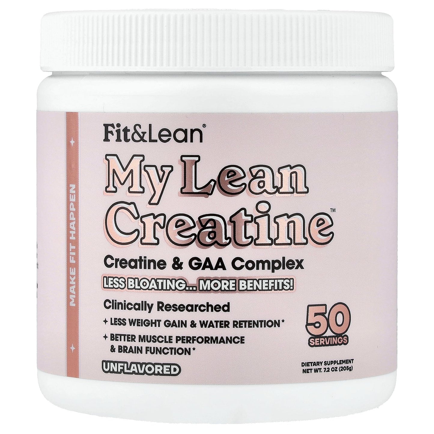 Fit & Lean, My Lean Creatine™, Unflavored , 7.2 oz (205 g)