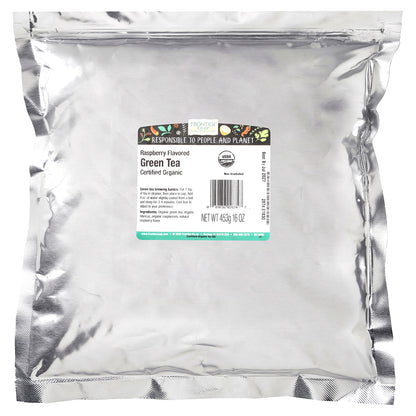 Frontier Co-op, Organic Green Tea, Raspberry, 16 oz (453 g)