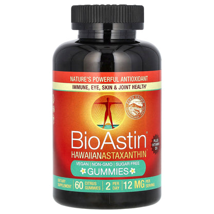 Nutrex Hawaii, BioAstin, Hawaiian Astaxanthin Gummies, Citrus, 60 Gummies