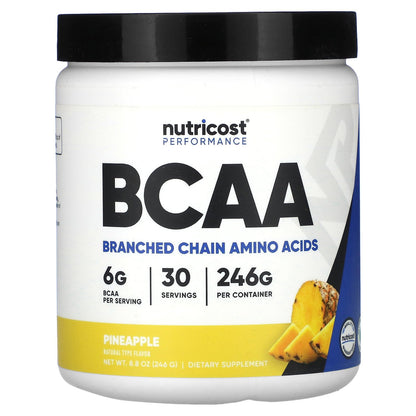 Nutricost, Performance, BCAA, Pineapple, 8.8 oz (246 g)