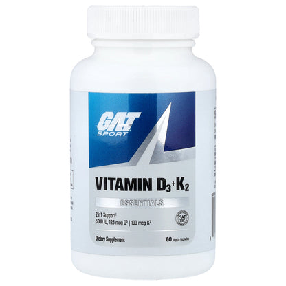 GAT, Sport, Essentials, Vitamin D3 + K2, 60 Veggie Capsules