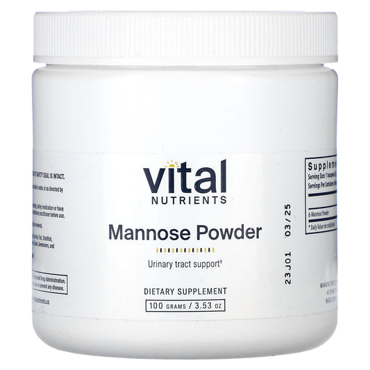 Vital Nutrients, Mannose Powder, 3.53 oz (100 g)