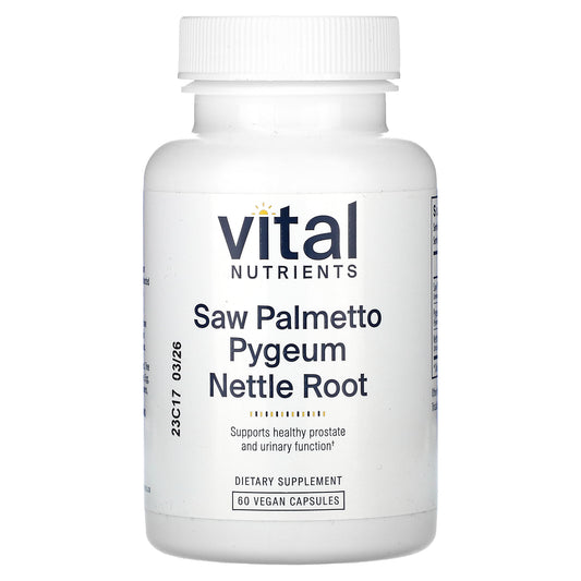 Vital Nutrients, Saw Palmetto Pygeum Nettle Root, 60 Vegan Capsules