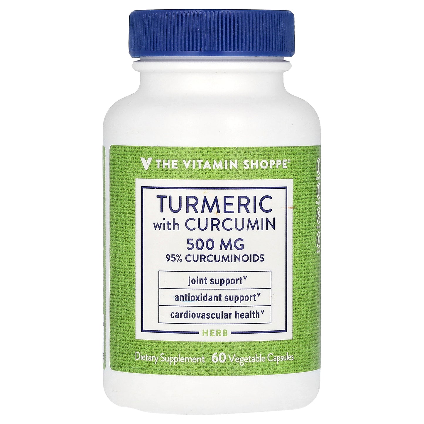 The Vitamin Shoppe, Turmeric With Curcumin, 500 mg, 60 Vegetable Capsules