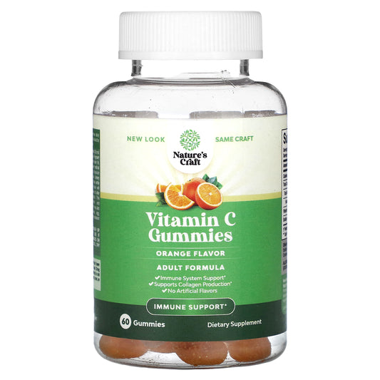 Nature's Craft, Vitamin C Gummies, Orange , 60 Gummies