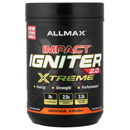 ALLMAX, Impact™ Igniter Xtreme 2.0, Orange Krush, 14.82 oz (420 g)