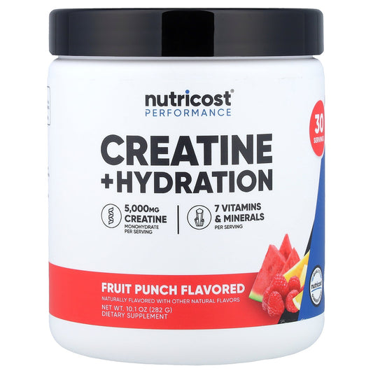 Nutricost, Performance, Creatine + Hydration, Fruit Punch, 10.1 oz (282 g)