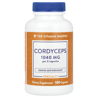 The Vitamin Shoppe, Cordyceps , 1,040 mg, 100 Capsules (520 mg Per Capsule)