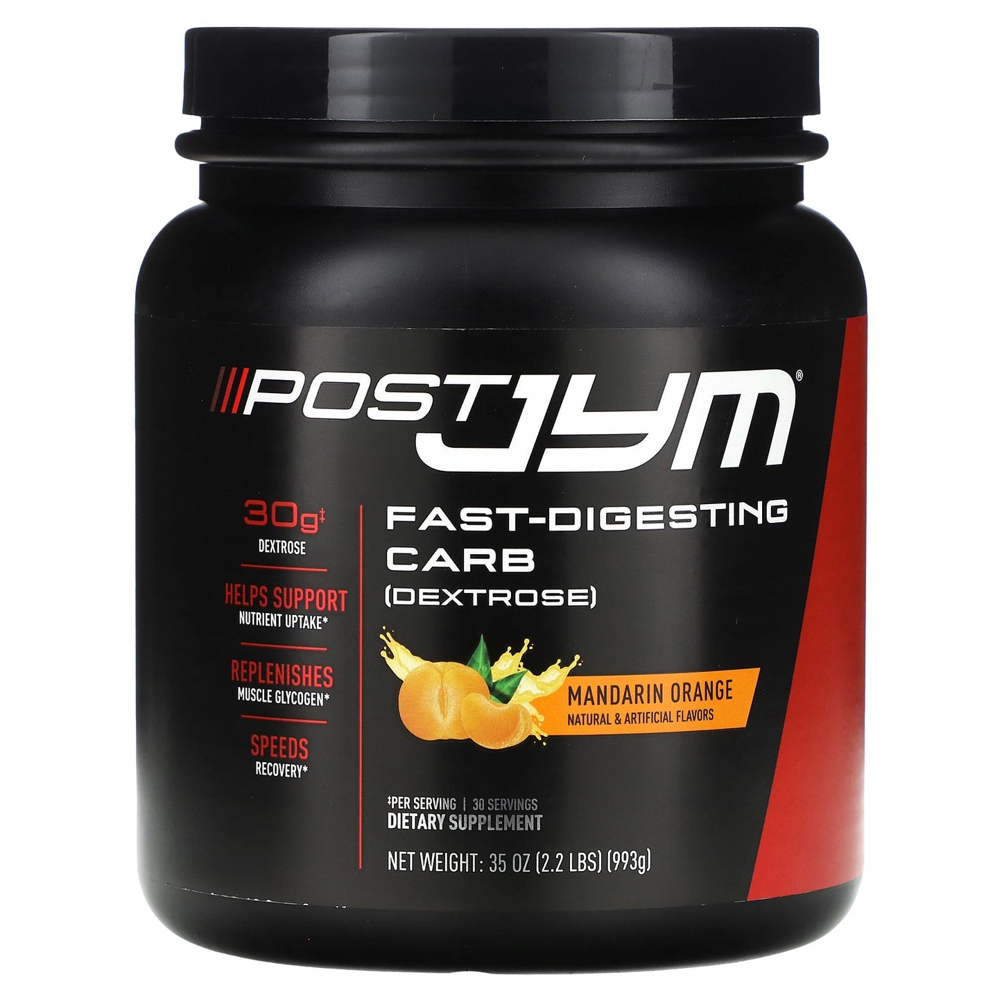 JYM Supplement Science, Post JYM, Fast-Digesting Carb, Mandarin Orange, 2.2 lbs (993 g)