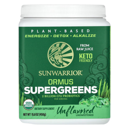 Sunwarrior, Ormus Supergreens, Unflavored, 15.8 oz (450 g)