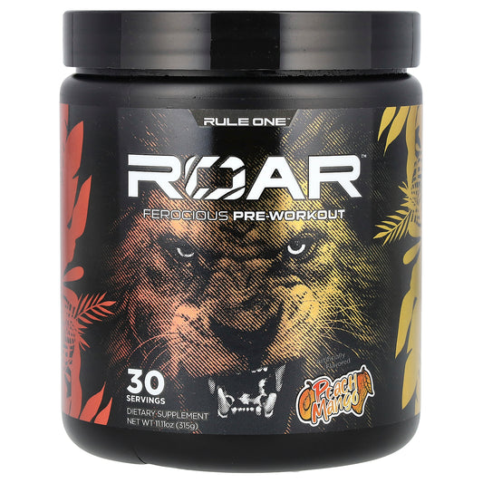 Rule One Proteins, Roar, Ferocious Pre-Workout, Peach Mango, 11.11 oz (315 g)