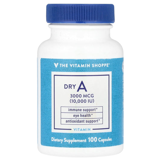 The Vitamin Shoppe, Dry A, 3,000 mcg (10,000 IU), 100 Capsules
