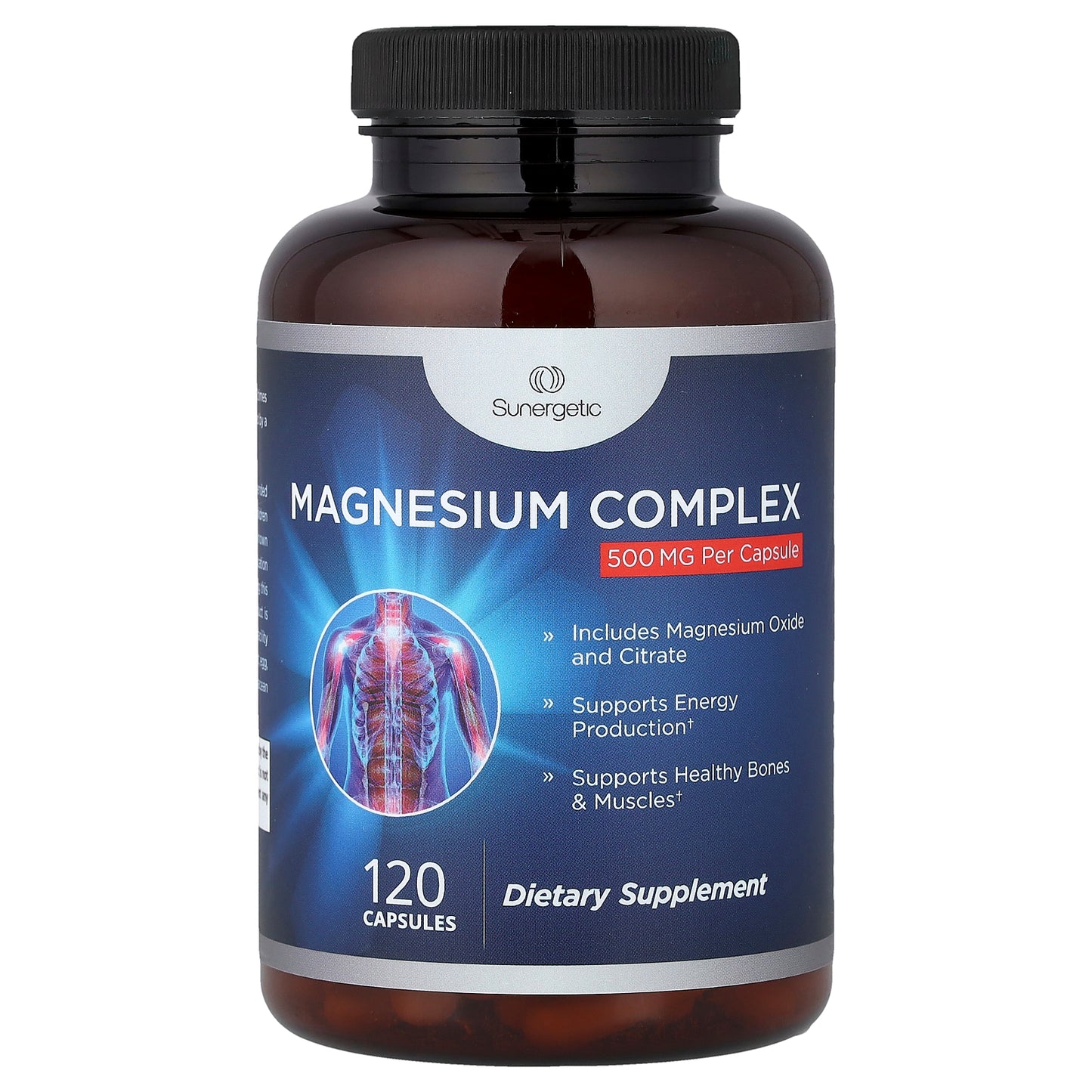 Sunergetic, Magnesium Complex, 500 mg, 120 Capsules