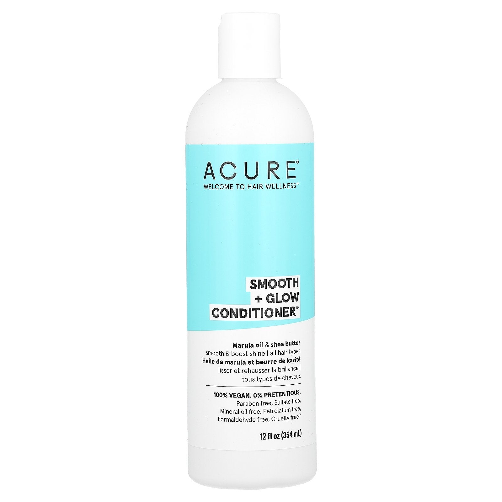 ACURE, Smooth + Glow Conditioner, All Hair Types, Marula Oil & Shea Butter, 12 fl oz (354 ml)