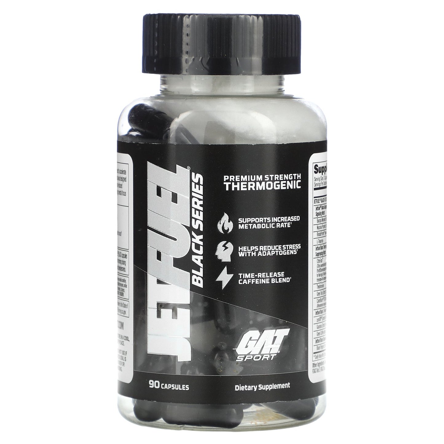 GAT, Sport, Jet Fuel, Black Series, Thermogenic, Premium Strength, 90 Capsules