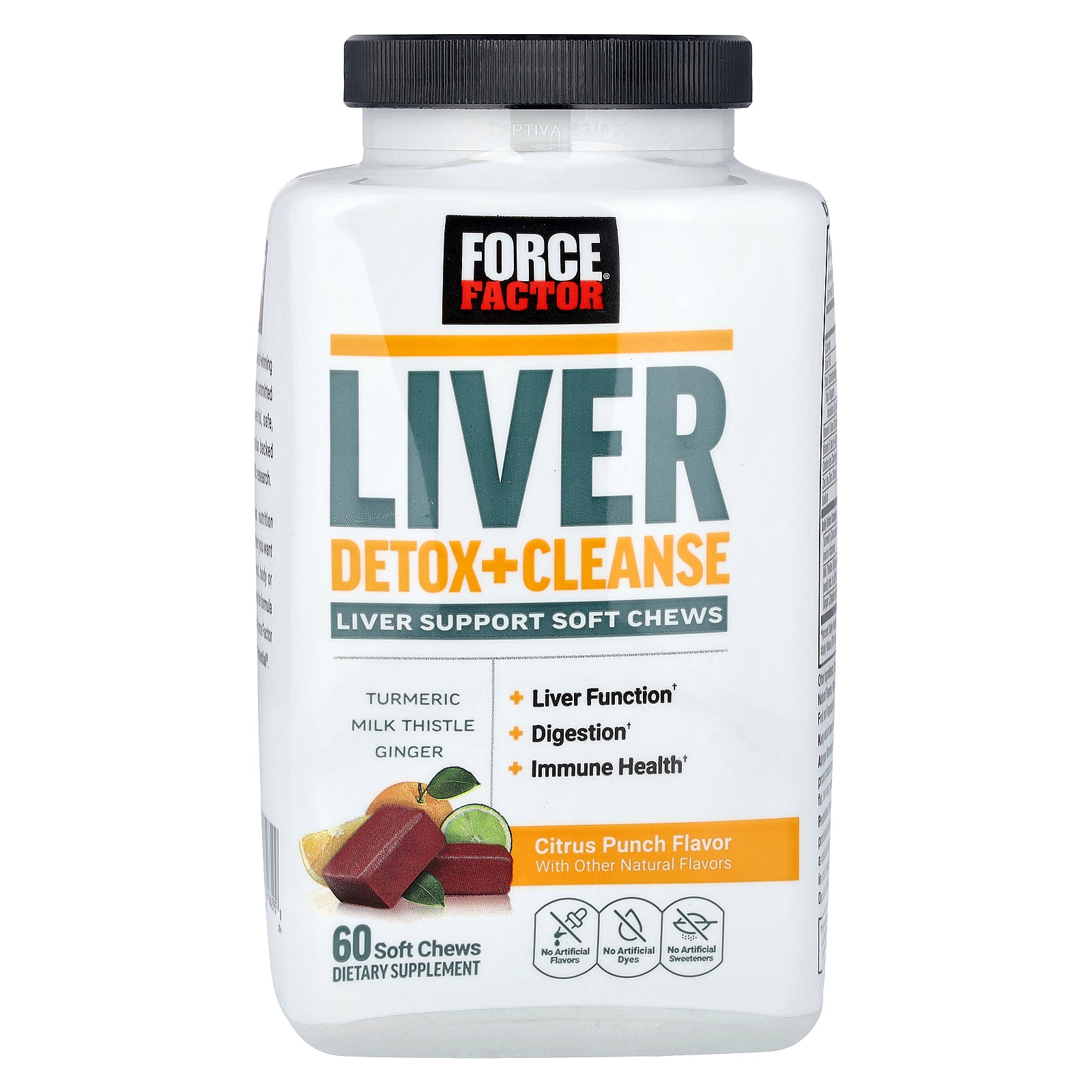 Force Factor, Liver Detox + Cleanse, Citrus Punch, 60 Soft Chews
