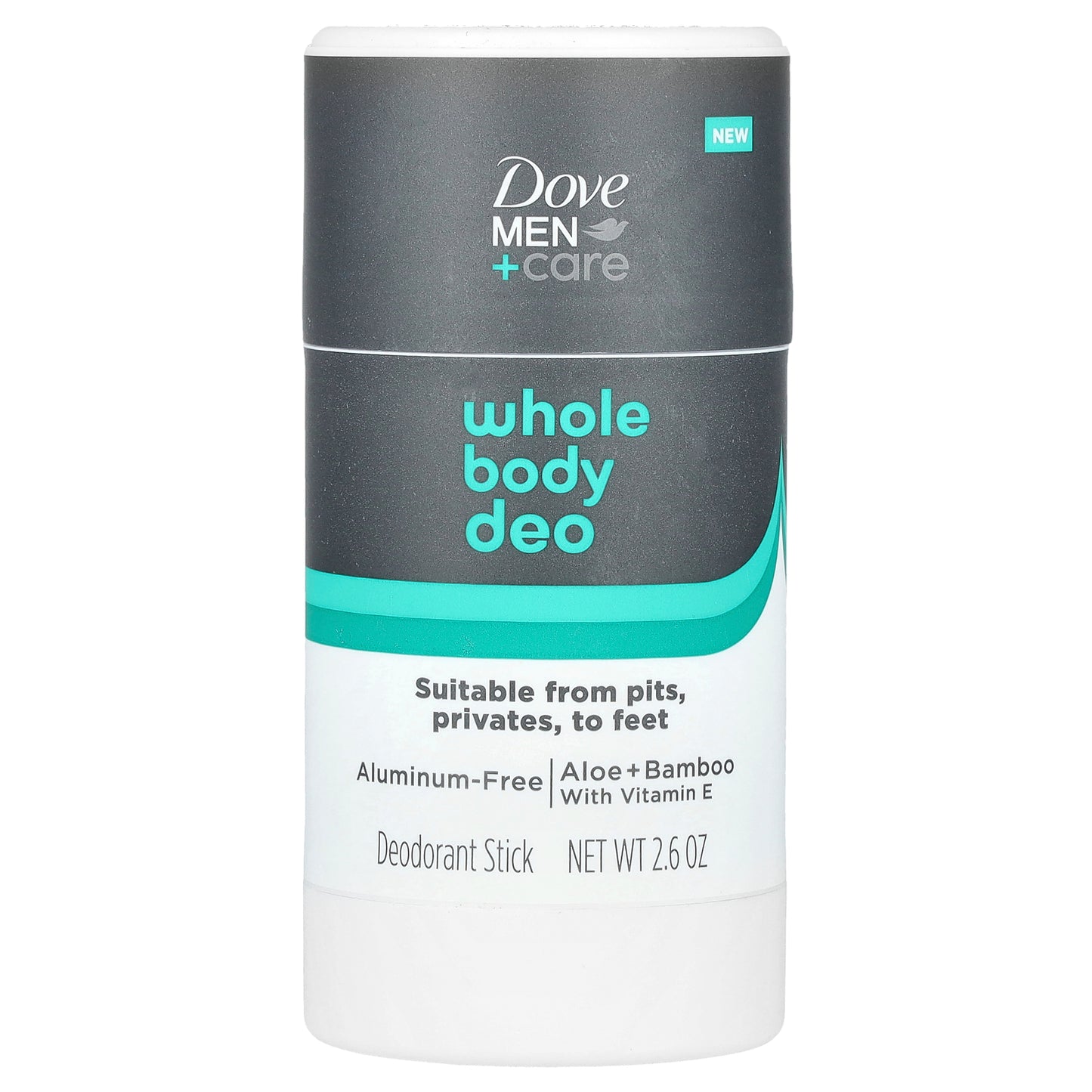 Dove, Men + Care, Whole Body Deo, Deodorant Stick, Aloe + Bamboo with Vitamin E, 2.6 oz