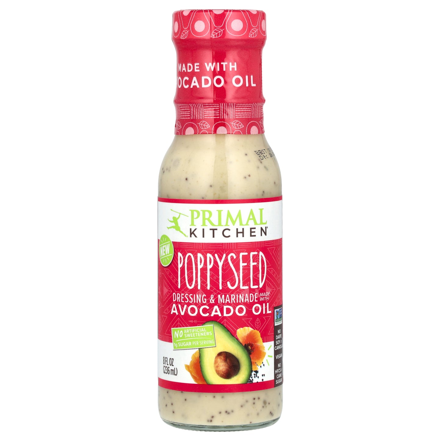 Primal Kitchen, Dressing & Marinade Made with Avocado Oil, Poppyseed, 8 fl oz (236 ml)