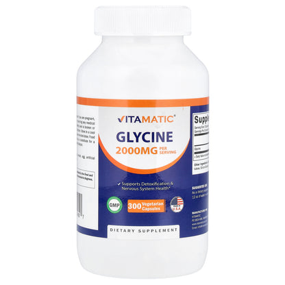 Vitamatic, Glycine, 300 Vegetarian Capsules (666 mg per Capsule)