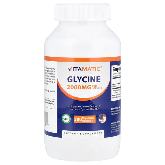 Vitamatic, Glycine, 300 Vegetarian Capsules (666 mg per Capsule)