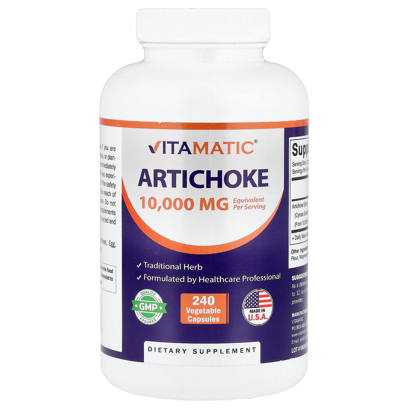 Vitamatic, Artichoke, 240 Vegetable Capsules (5,000 mg per Capsule)