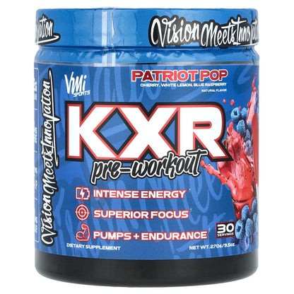 VMI Sports, KXR Pre-Workout, Patriot Pop, 9.5 oz (270 g)