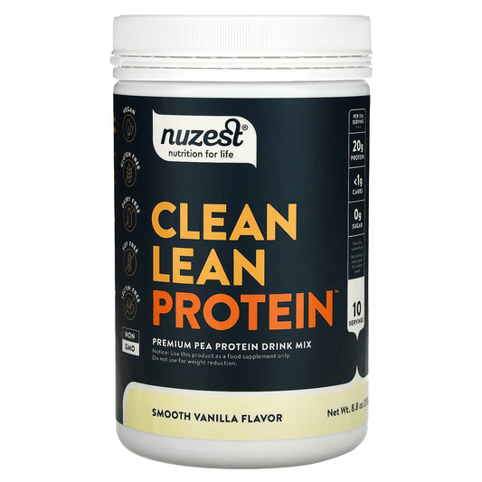 Nuzest, Clean Lean Protein Drink Mix, Smooth Vanilla, 8.8 oz (250 g)