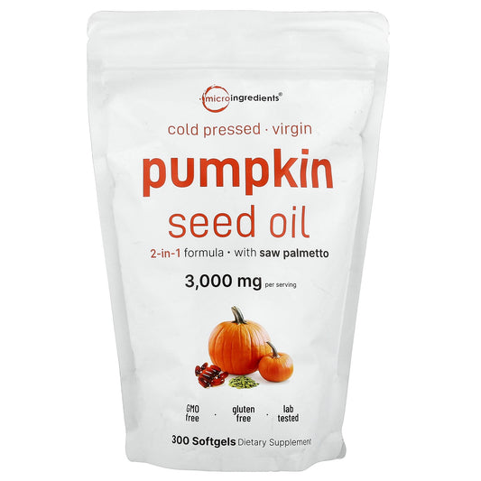 Micro Ingredients, Pumpkin Seed Oil, Cold Pressed, 300 Softgels