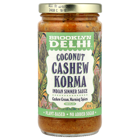 Brooklyn Delhi, Indian Simmer Sauce, Coconut Cashew Korma, Mild, 12 oz (340 g)