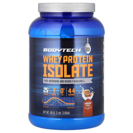 BodyTech, Whey Protein Isolate, Cinnamon Cereal, 3 lbs (1,360 g)