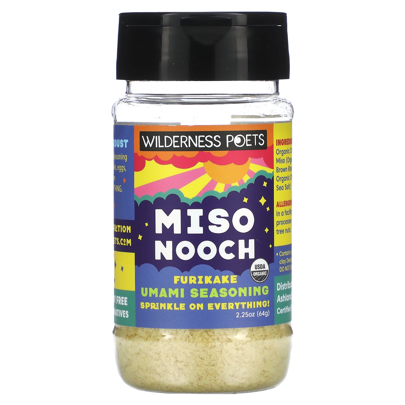 Wilderness Poets, Organic Miso Nooch, Furikake Umami Seasoning, 2.25 oz (64 g)