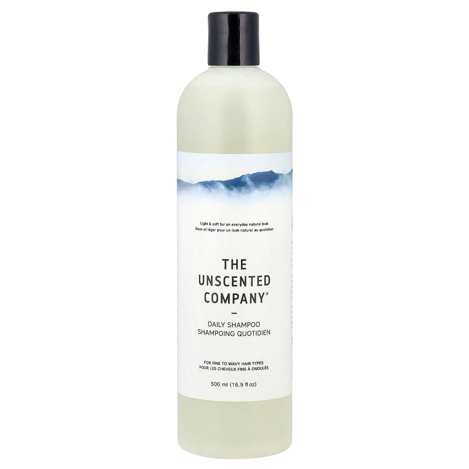 The Unscented Company, Daily Shampoo, For Fine to Wavy Hair Types, Fragrance Free, 16.9 fl oz (500 ml)