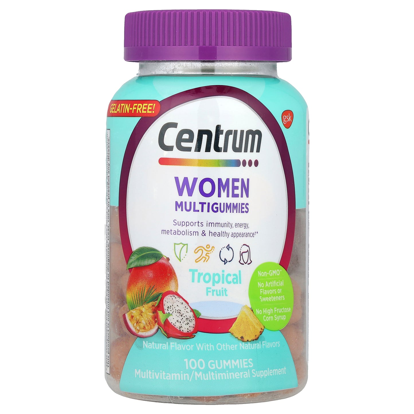 Centrum, Women Multigummies, Tropical Fruit, 100 Gummies