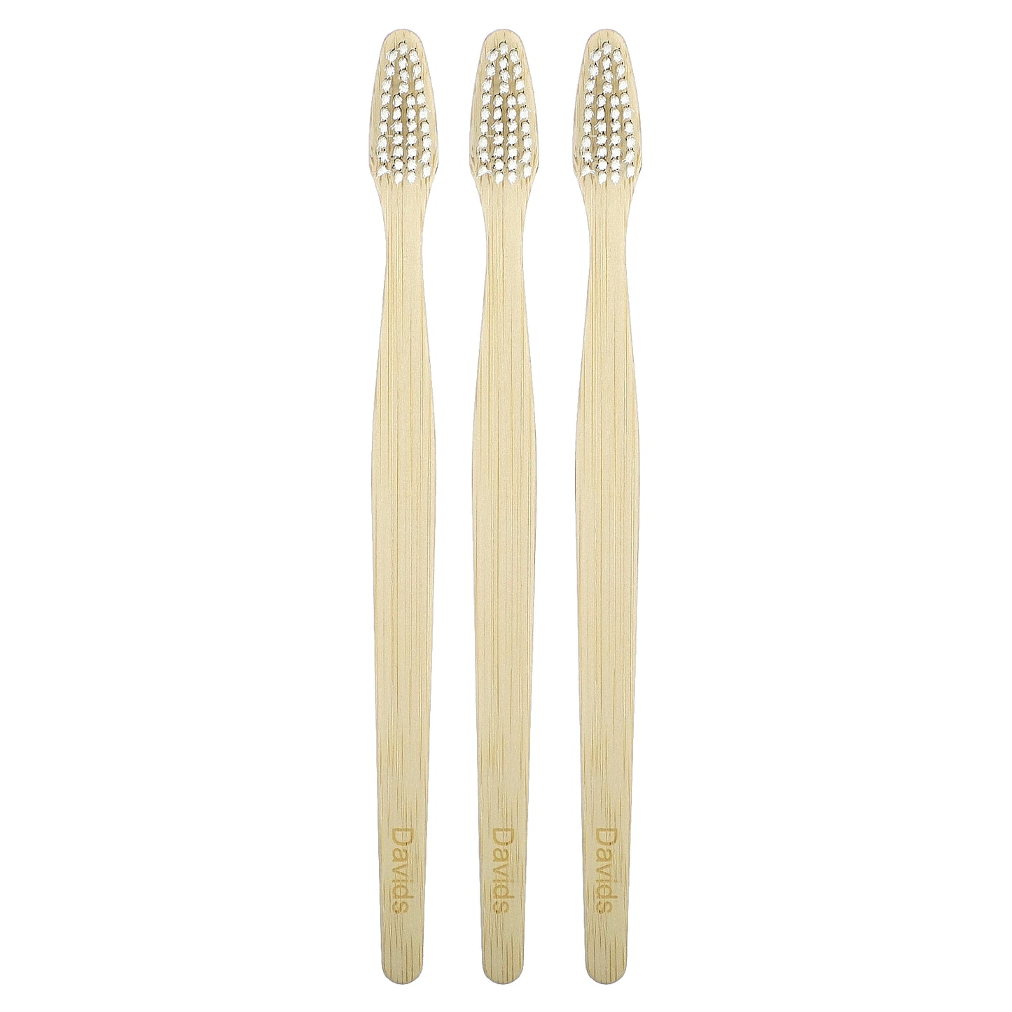 Davids, Premium Bamboo Toothbrush, Soft, Adult, 3 Toothbrushes