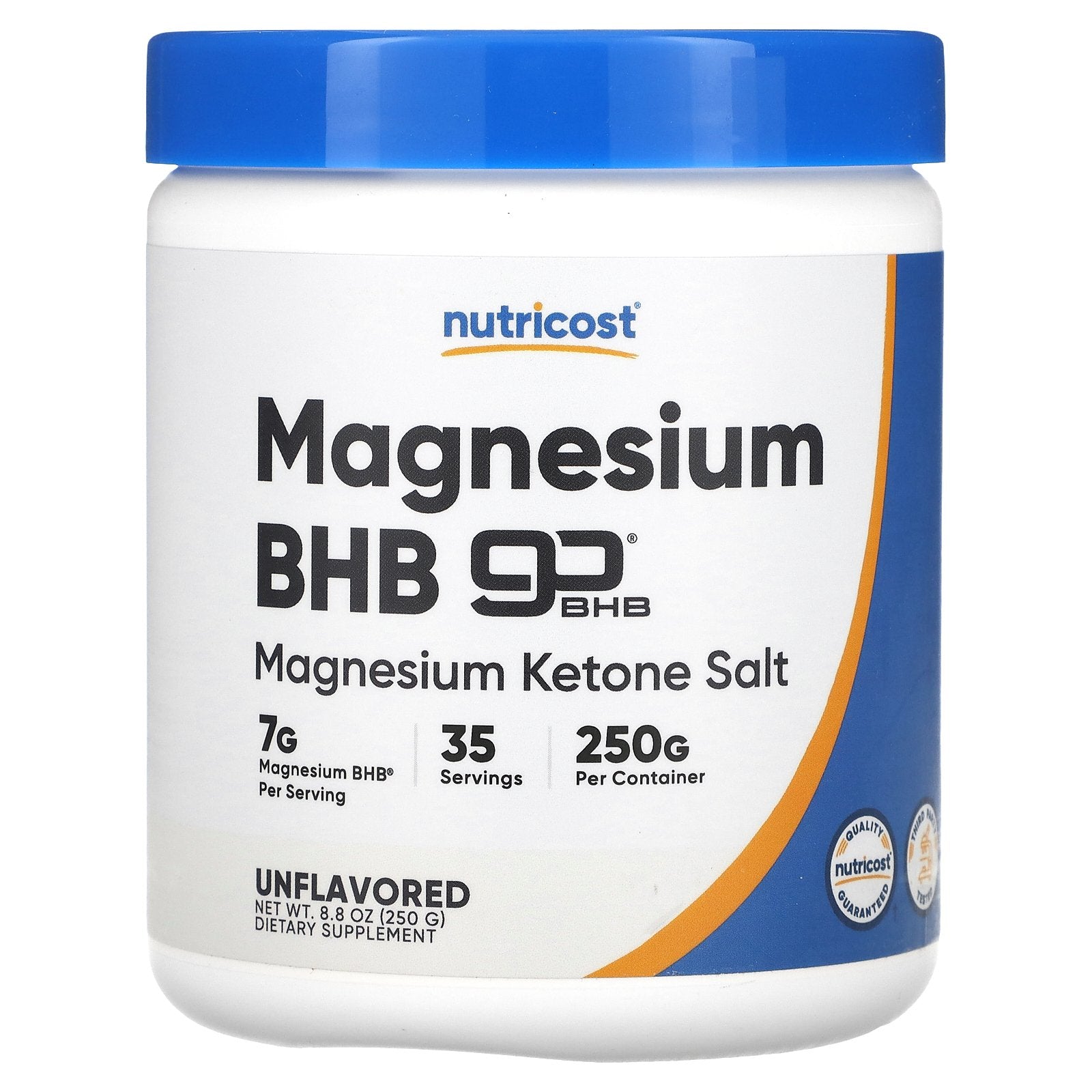 Nutricost, Magnesium BHB, Unflavored, 8.8 oz (250 g)