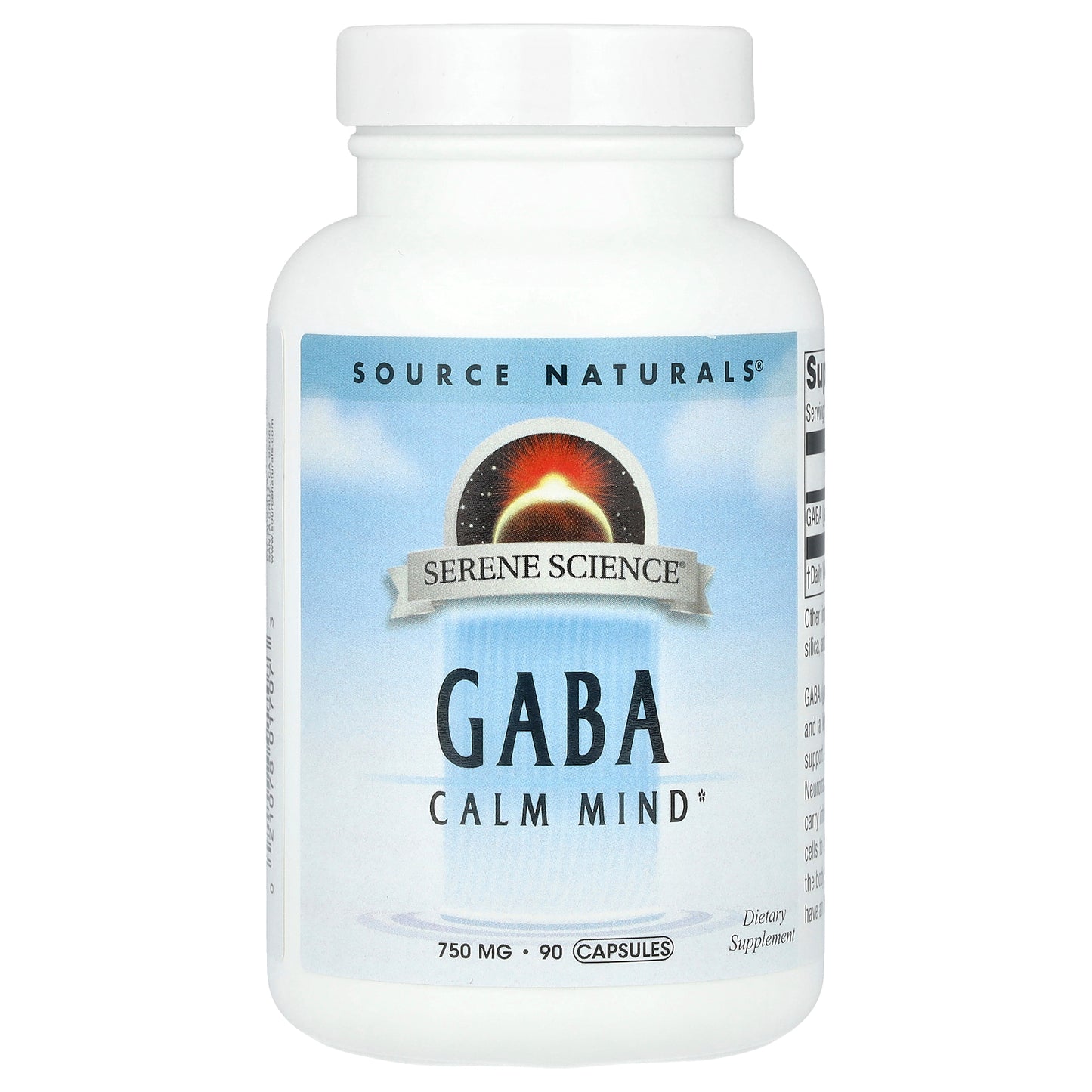 Source Naturals, Serene Science®, GABA Calm Mind, 750 mg, 90 Capsules